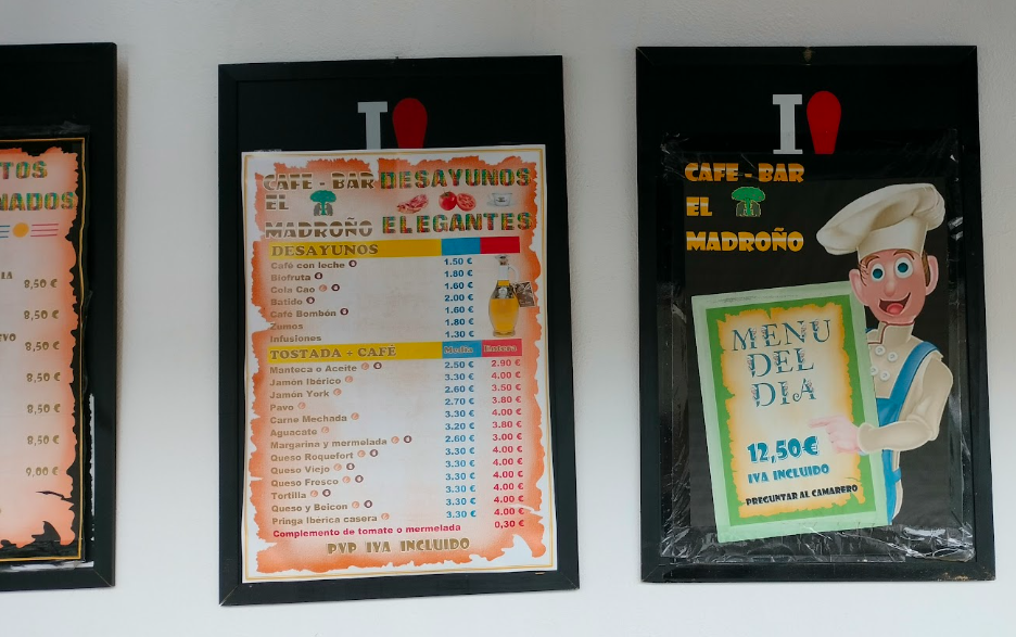 Menú casero en Los Remedios El Madroño